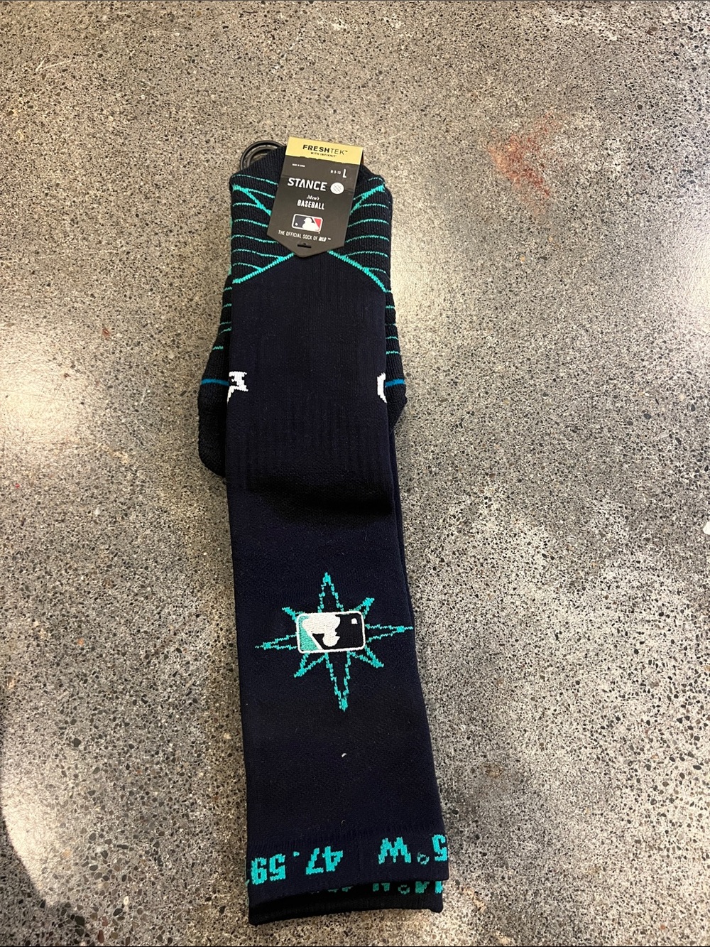 Stance Men’s Athletic Crew Socks - Navy with Teal Accents ASG 23